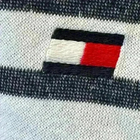 NWT! TOMMY HILFIGER Hooded Jacket/Sweatshirt/Hoodie Navy/White Stripe Size Large - Picture 4 of 16